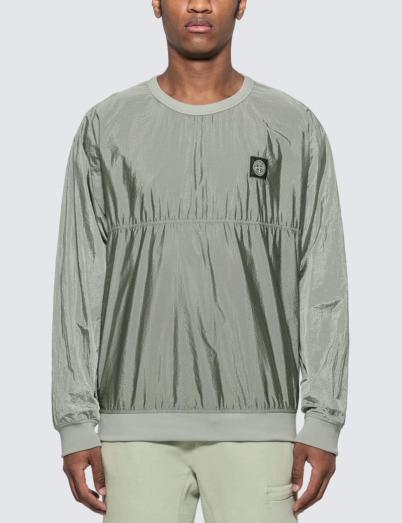 Stone island nylon crew hotsell neck sweatshirt