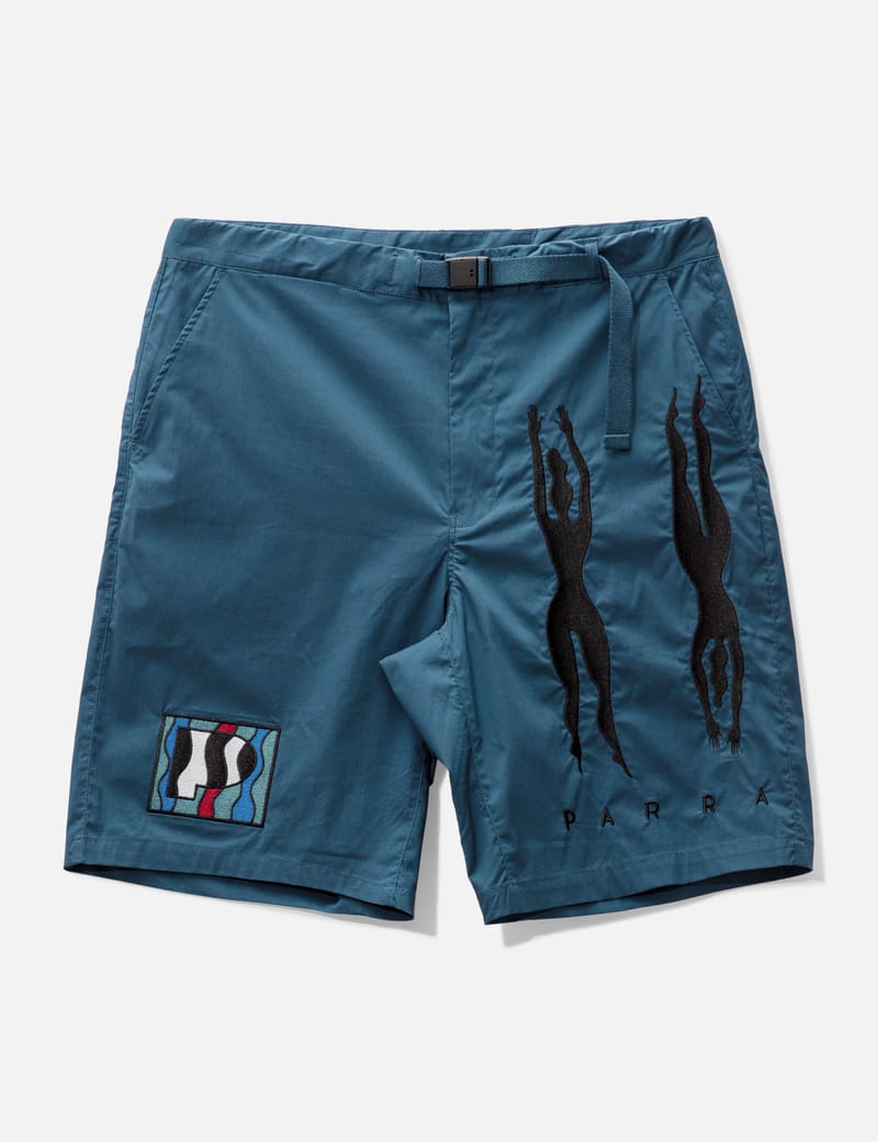 By Parra - zebra striped P shorts | HBX - Globally Curated Fashion