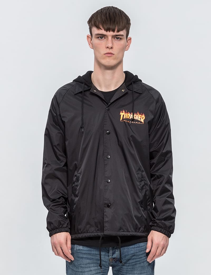 Thrasher flame shop logo coach jacket