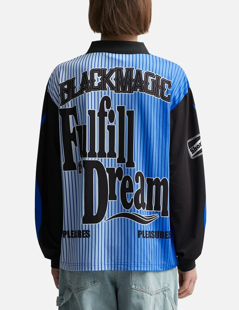 Tシャツ・カットソー [PLEASURES] DREAM GOALIE JERSEY Pleasures X Shorty's Dream Goalie Jersey Blue I Momentum