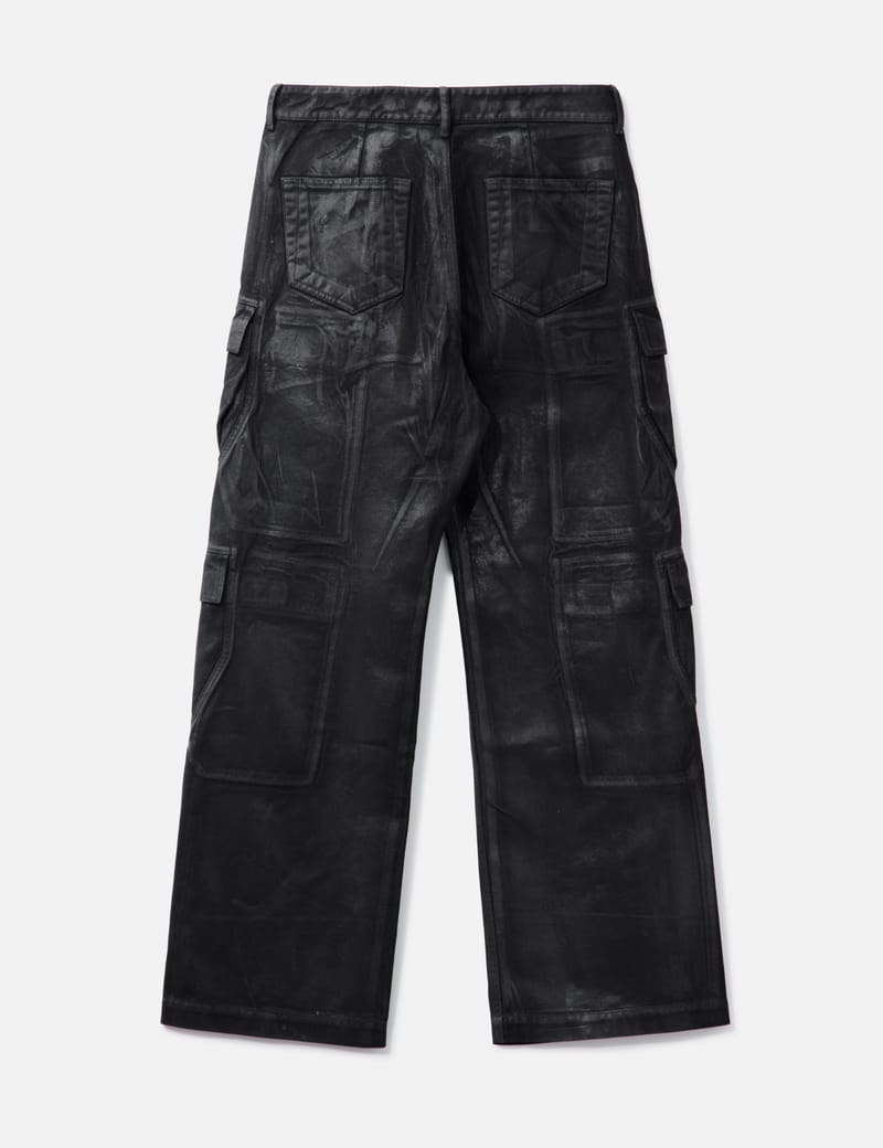 【RICK OWENS】Hollywood Imbalanced Double Cargo デニム Rick Owens Hollywood Imbalanced Double Cargo Jumbo Belas