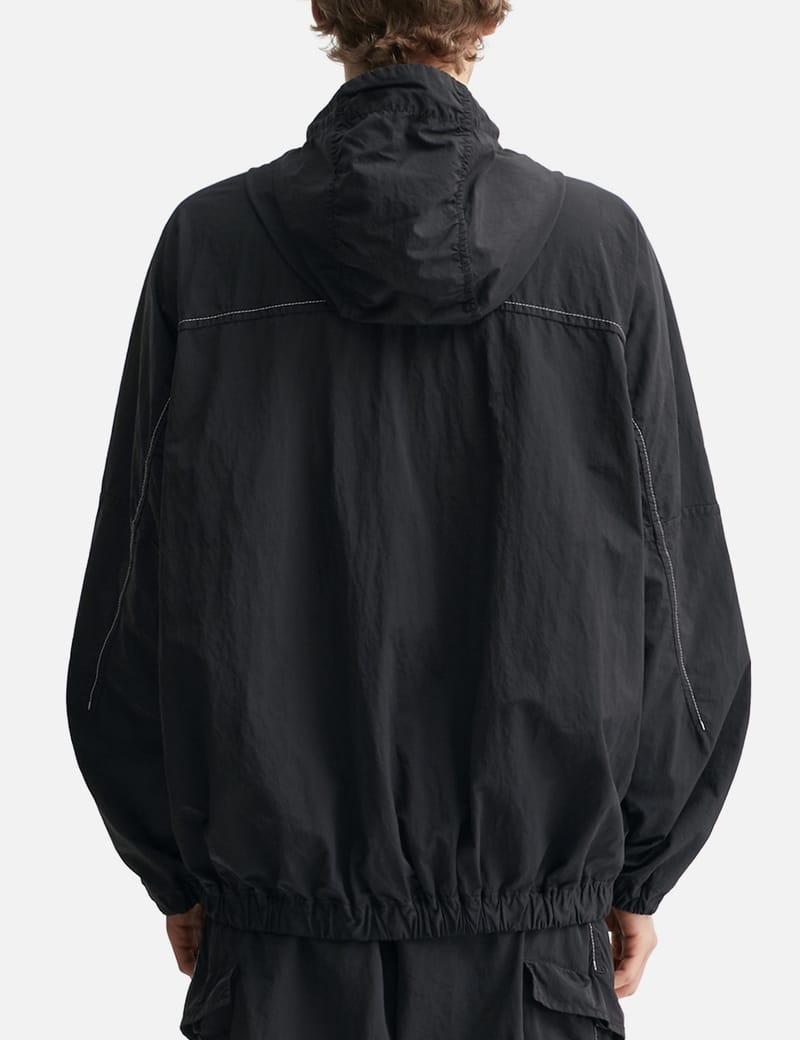 ROA ROA x and wander Garment Dye Nylon Hooded Jacket - Water