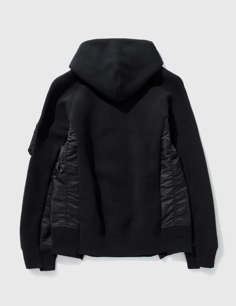 Sacai - Sponge Sweat x MA-1 Hoodie | HBX - Globally Curated