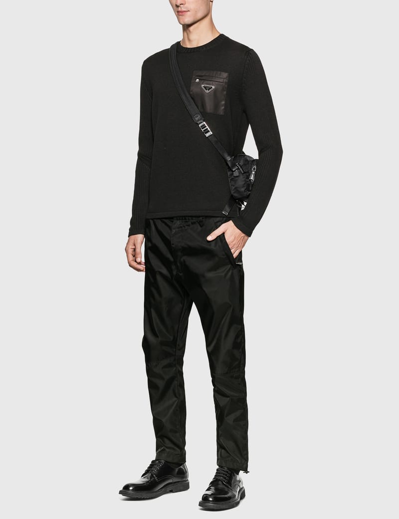 Prada - Nylon Pocket Knit Sweater | HBX - Globally Curated Fashion