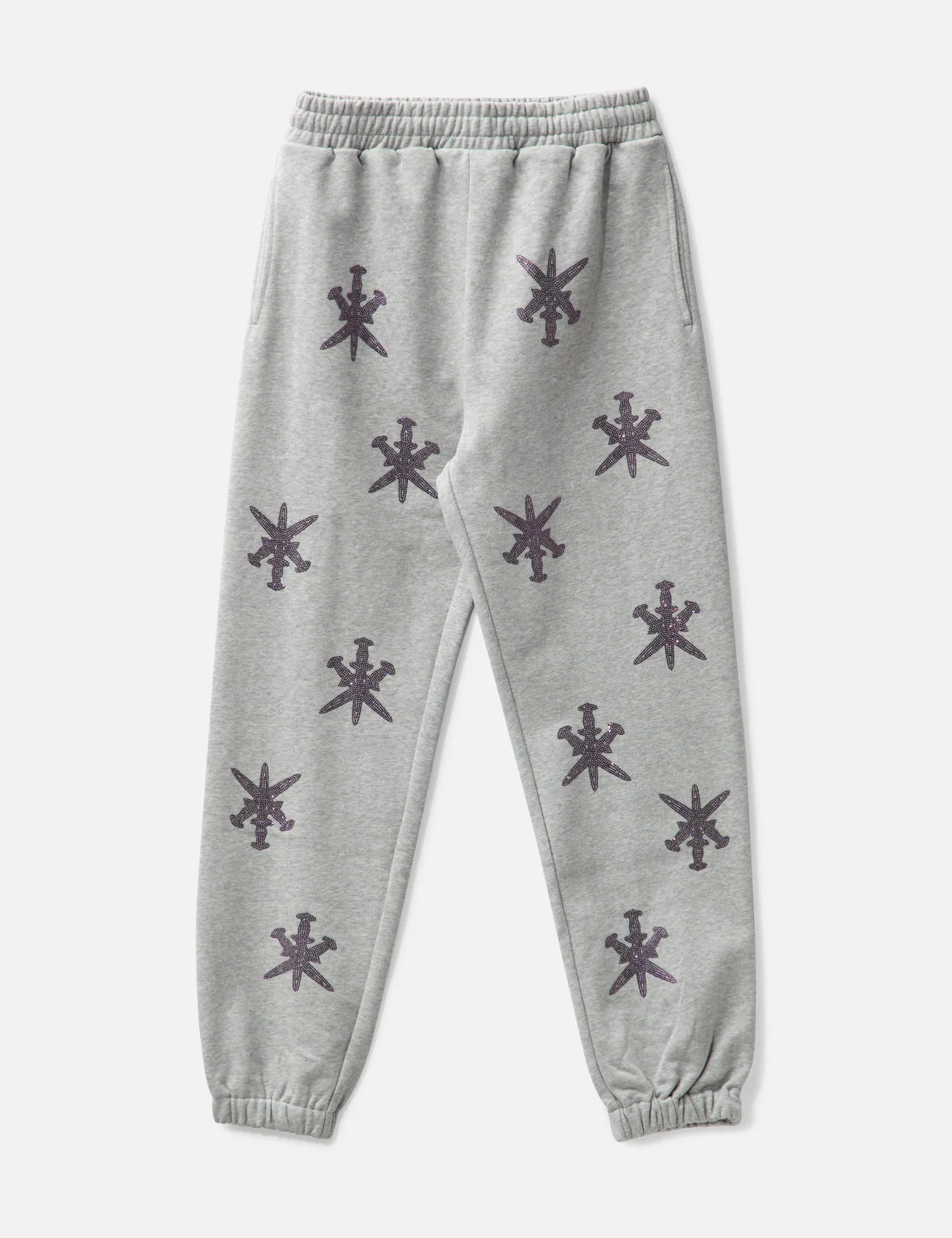 UNKNOWN - Grey Purple Rhinestone Jogger | HBX - Globally Curated