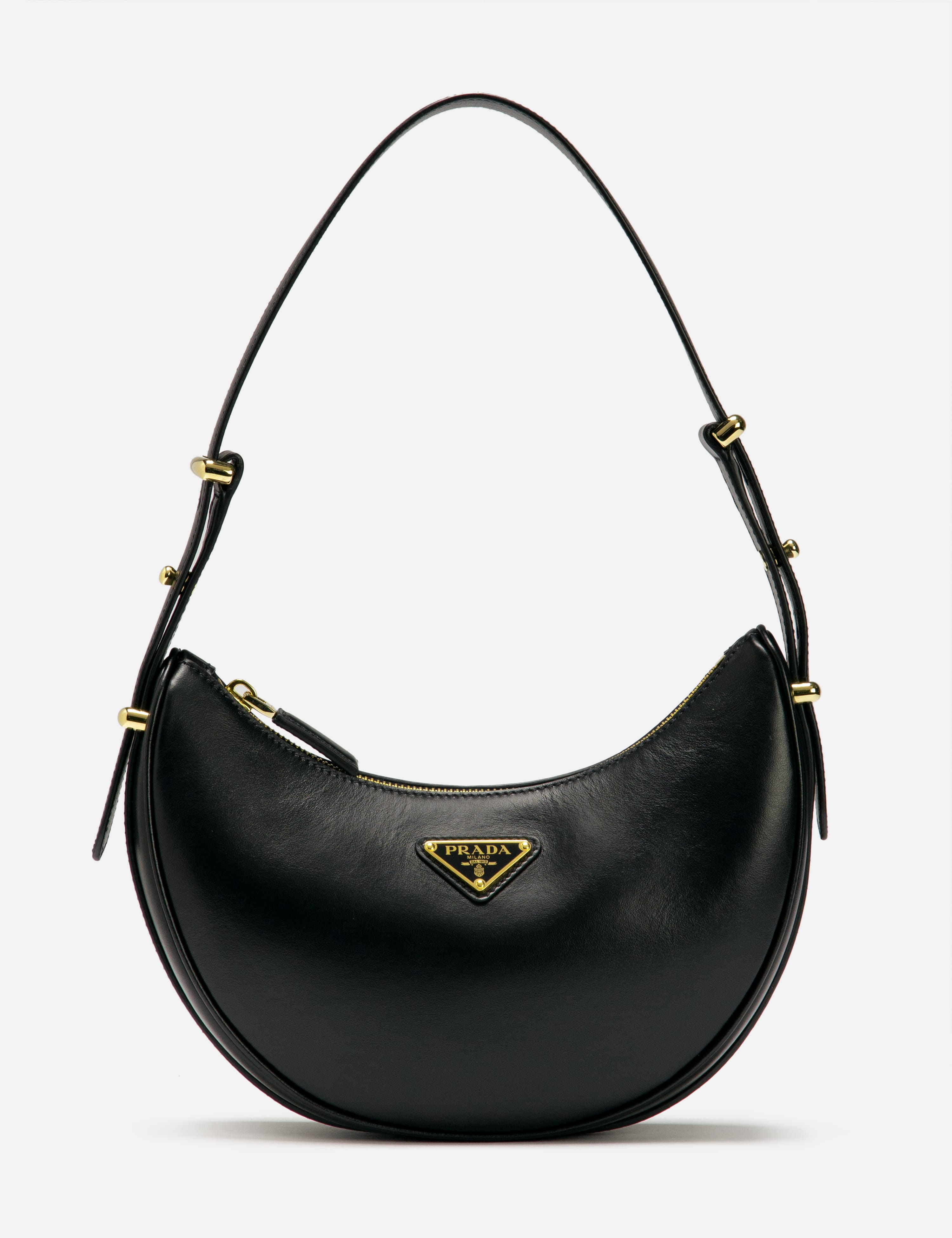 Prada - Prada Arqué Leather Shoulder Bag | HBX - Globally Curated