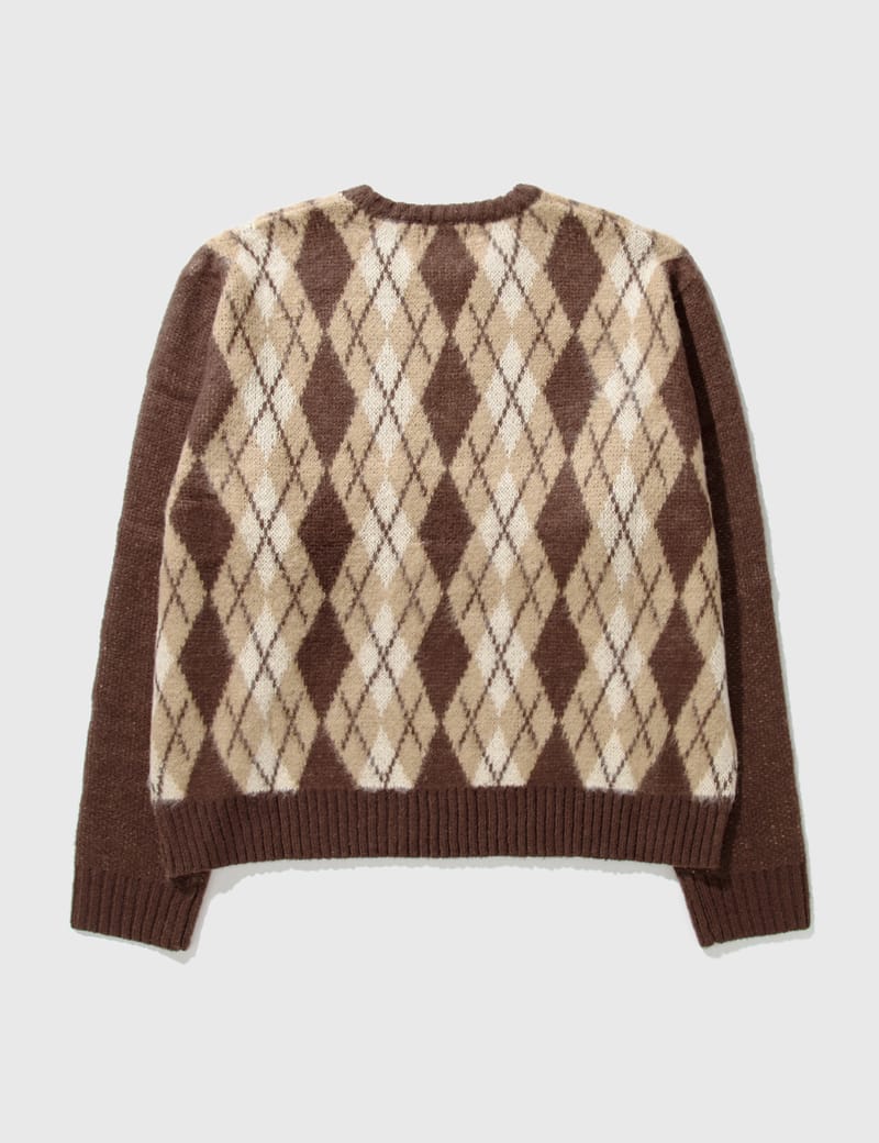 AFB - ARGYLE SHAGGY KNIT | HBX - Globally Curated Fashion and