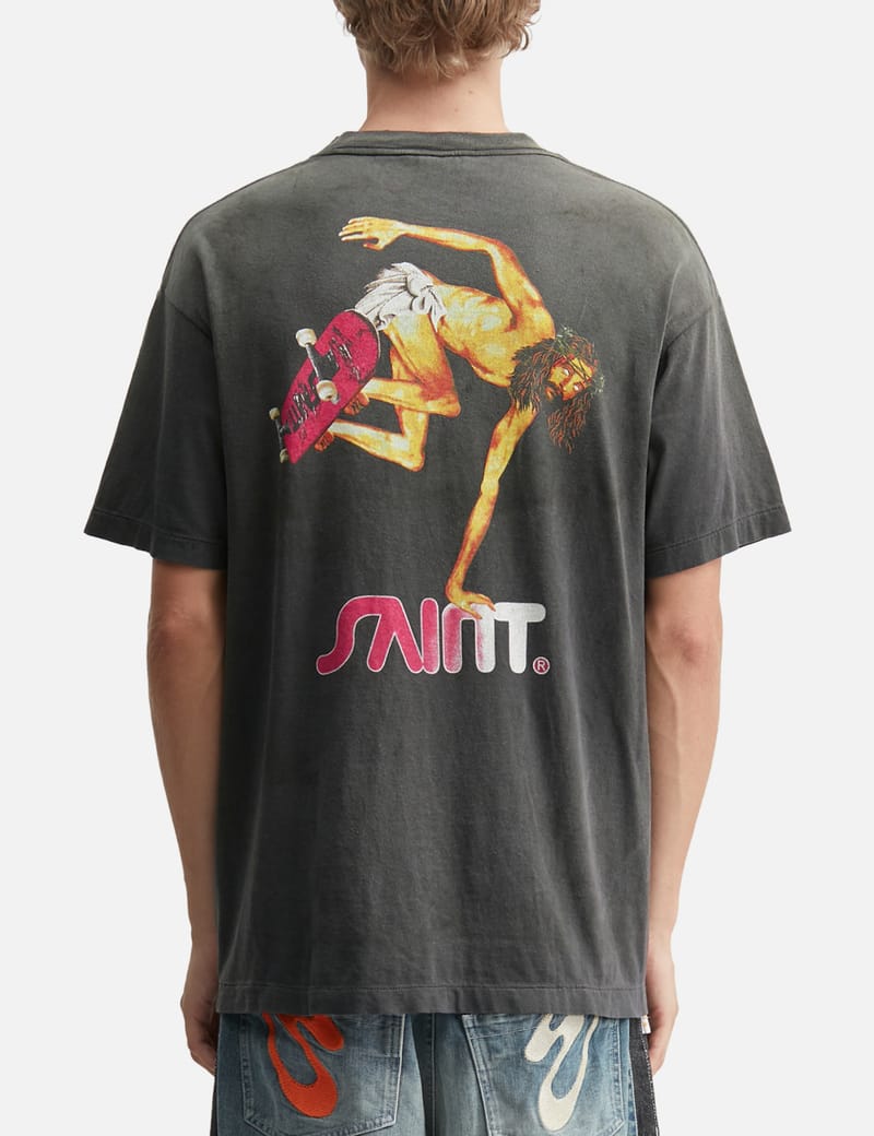 Saint Michael Skate Short Sleeves T-Shirt - Distressed graphic tee