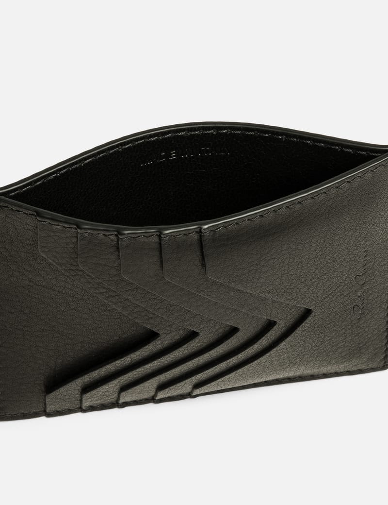 Rick Owens Square CC Holder - Slim calf-leather card holder in