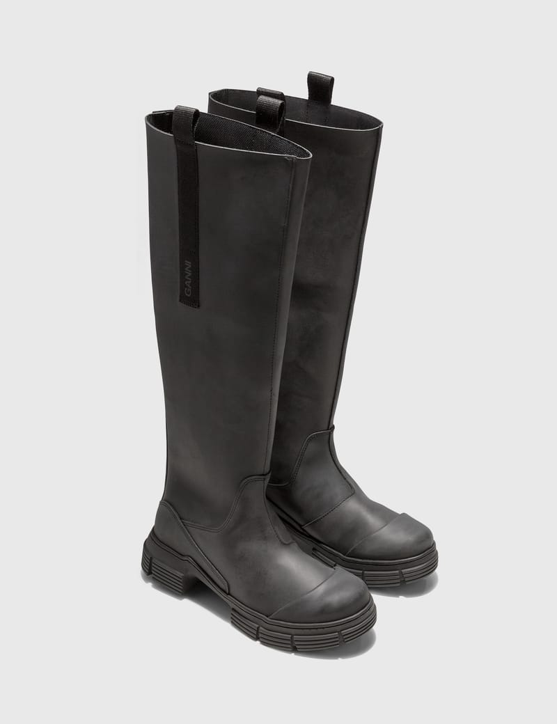 Ganni recycled best sale rubber country boot