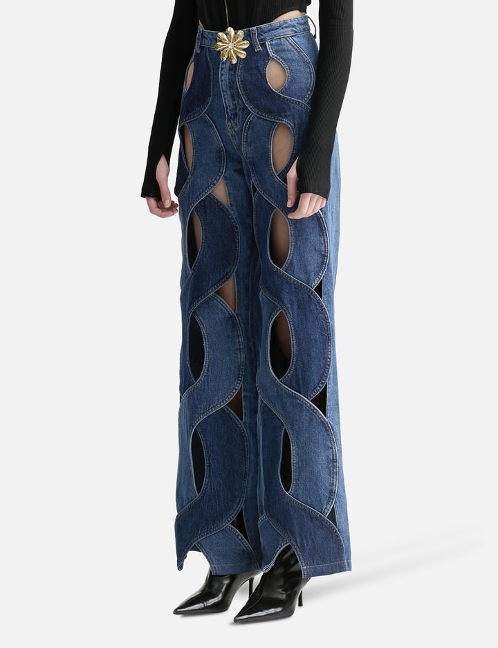 Area ROPE CUTOUT WIDE LEG JEAN HBX Globally Curated Fashion and