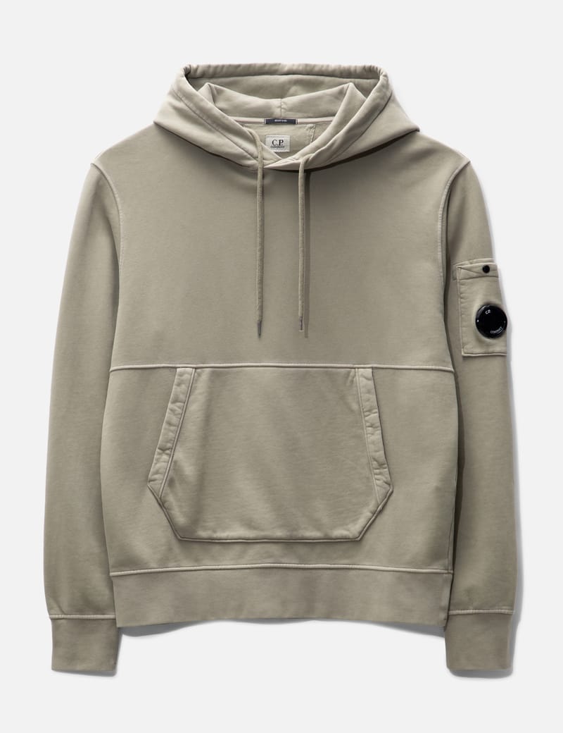 C.P. Company - BRUSHED & EMERIZED DIAGONAL FLEECE LENS HOODIE