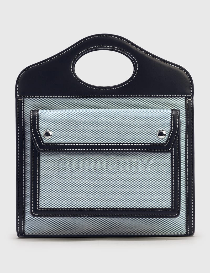 【BURBERRY】MINI POCKET BAG Mini Pocket Bag in Natural/malt brown - Women, Canvas