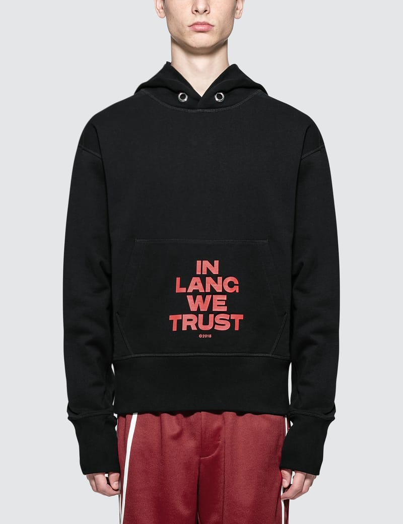 Helmut lang in store lang we trust hoodie