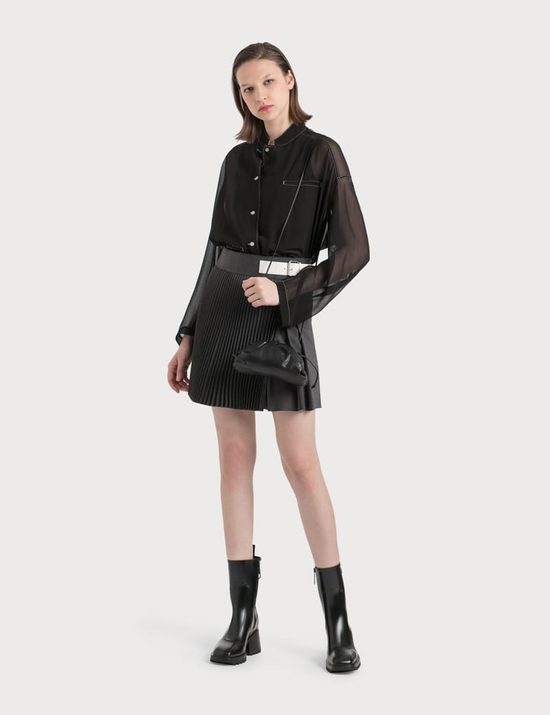 Helmut Lang - Pleated Wrap Mini Skirt | HBX - Globally