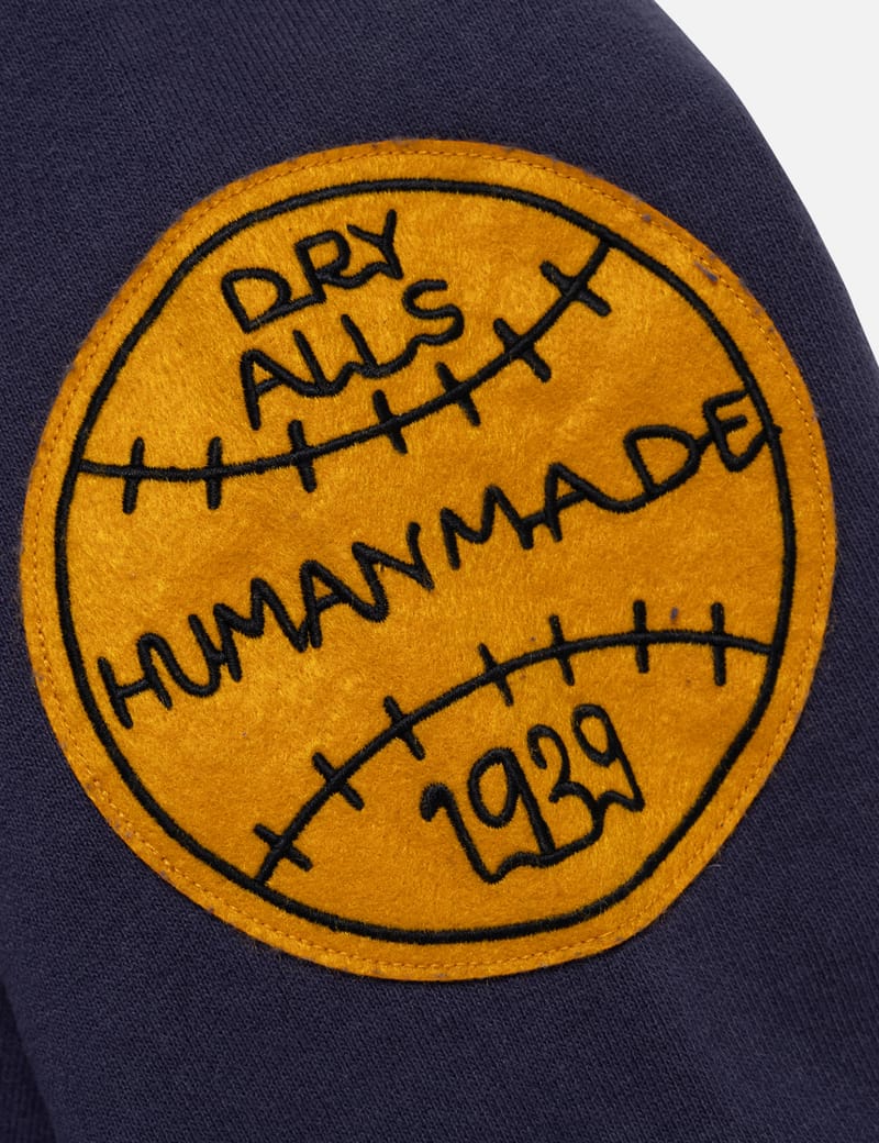 Human Made Half-Zip Sweatshirt - Classic navy cotton fleece
