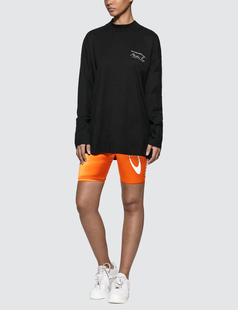 トップス Martine Rose Jersey Funnel Neck in Black Martine Rose - Jersey Funnel Neck Long Sleeve T-shirt | HBX