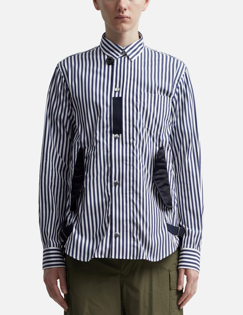 Sacai - COTTON POPLIN SHIRT | HBX - HYPEBEAST 為您搜羅全球潮流時尚品牌