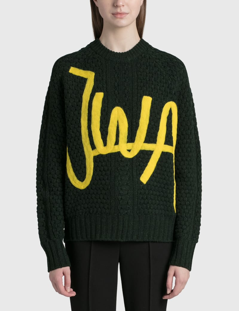 JW Anderson - Jwa Crewneck Cable Jumper | HBX - HYPEBEAST 為您搜羅