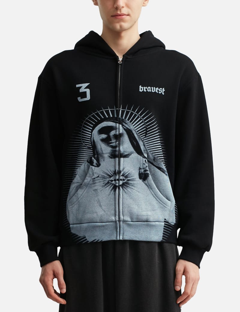 Bravest Studios BLACK MARY ジップパー カー Bravest Studios - Black Mary Zip Up Hoodie | HBX