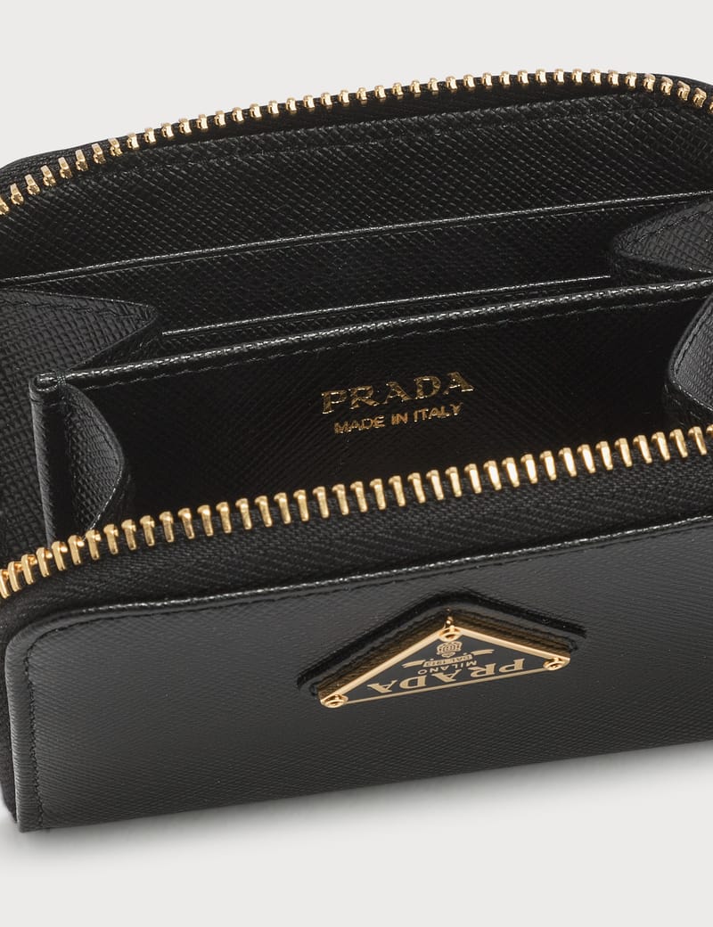 【人気/関税/送料込み】 Prada Saffiano Leather Wallet Aviator Black Saffiano Leather Wallet | PRADA