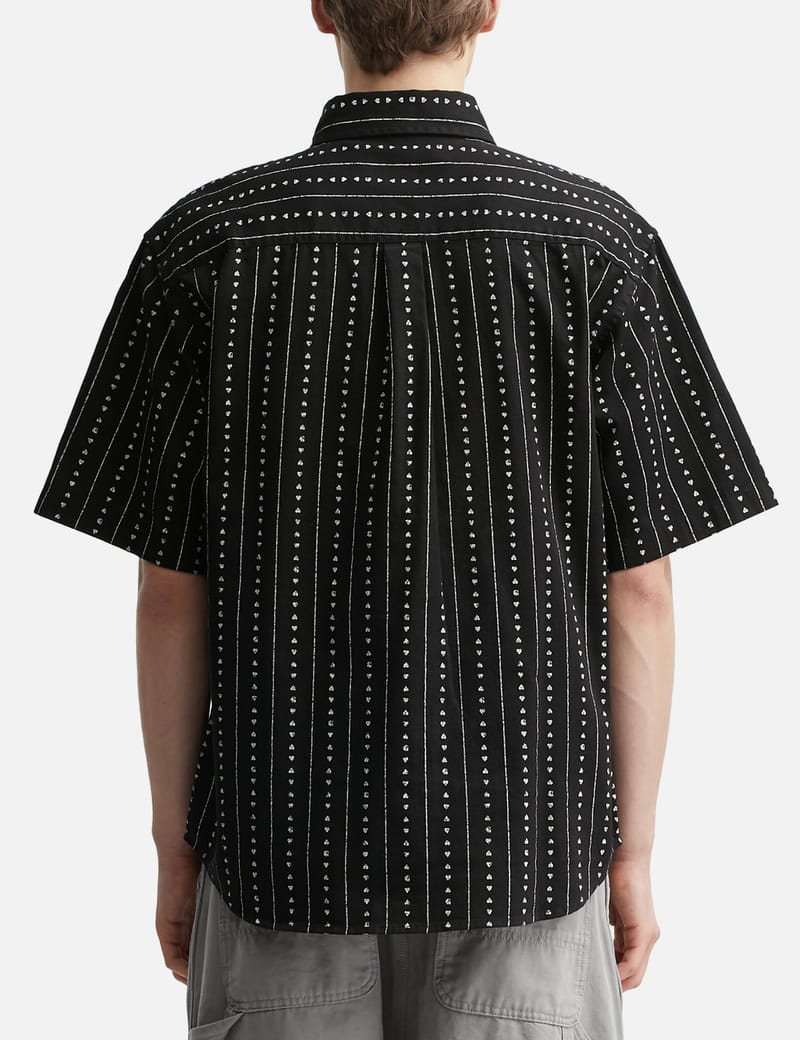Carhartt WIP　SHORT-SLEEVE DREWE SHIRTS Carhartt Drewe Short Sleeve Shirt - Heart C Pinstripe