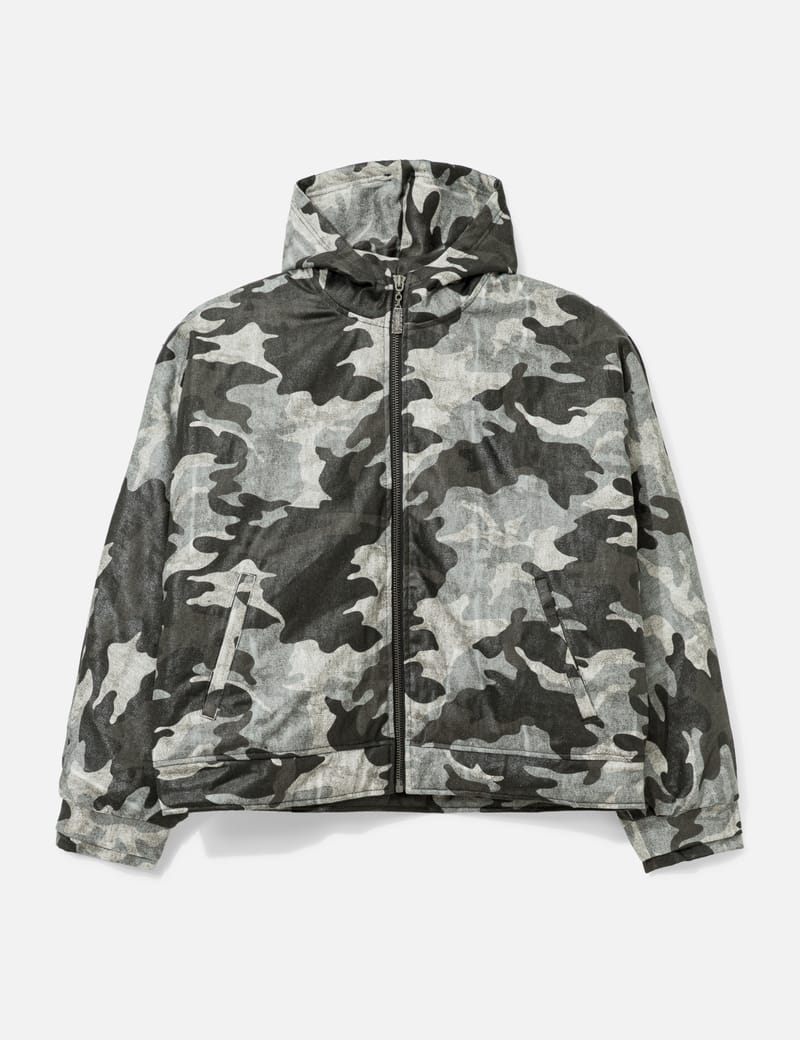 ジャケット・アウター thoughtwefriends Evren Zip-UP Jacket Thought We Friends Evren Zip-Up Jacket with Hood - 寬鬆蠟感連帽