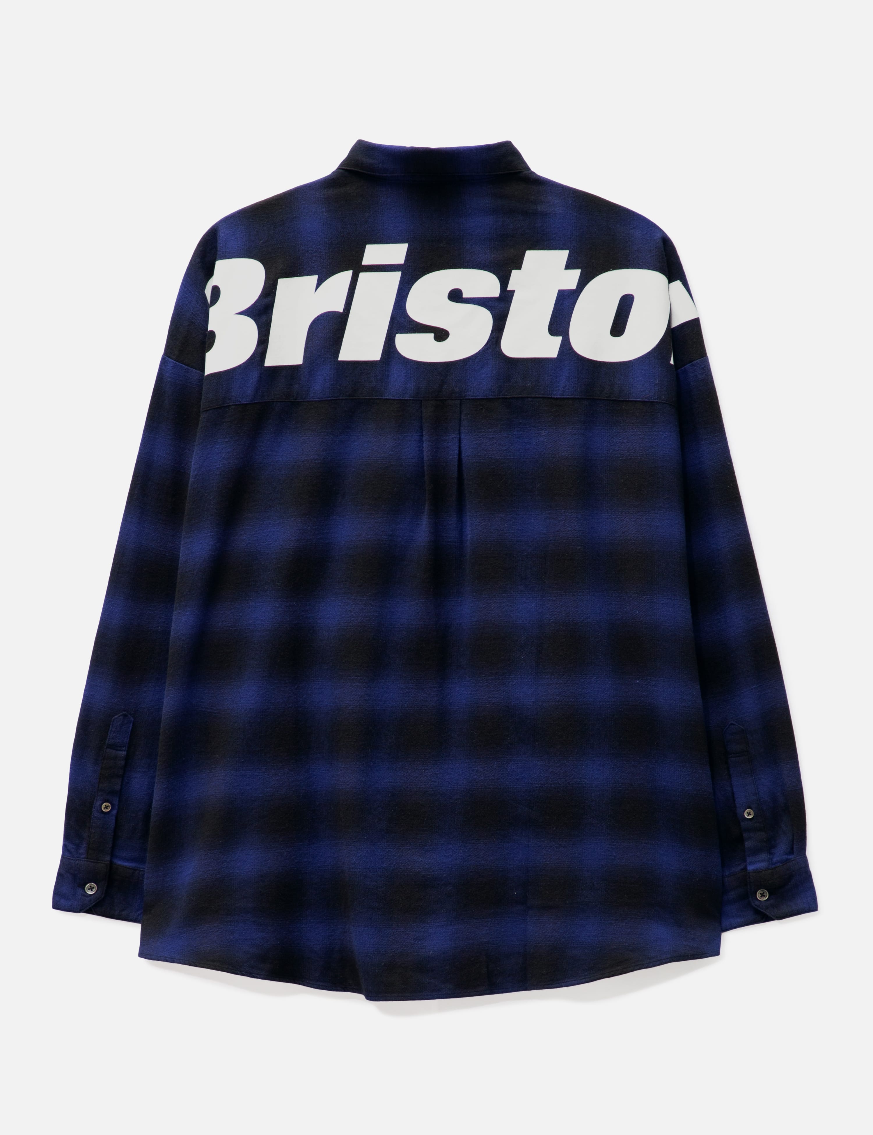 F.C. Real Bristol - Flannel Big Logo Baggy Shirt | HBX - HYPEBEAST