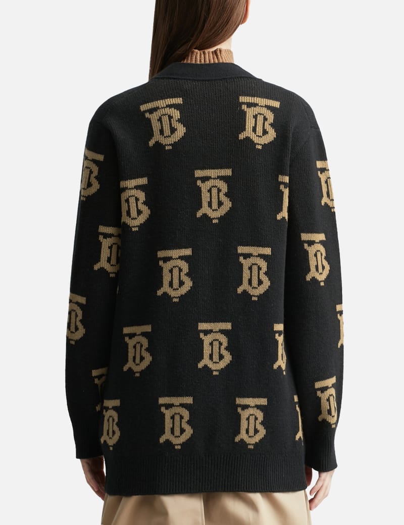 Burberry - Monogram Motif Wool Jacquard Cardigan | HBX - HYPEBEAST