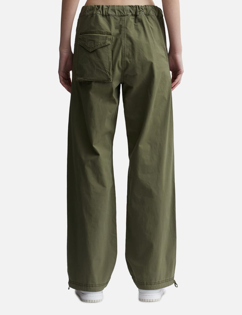 GANNI パンツ WASHED COTTON CANVAS DRAW STRING PANTS Ganni Washed Cotton Canvas Draw String Pants Green | BSTN Store