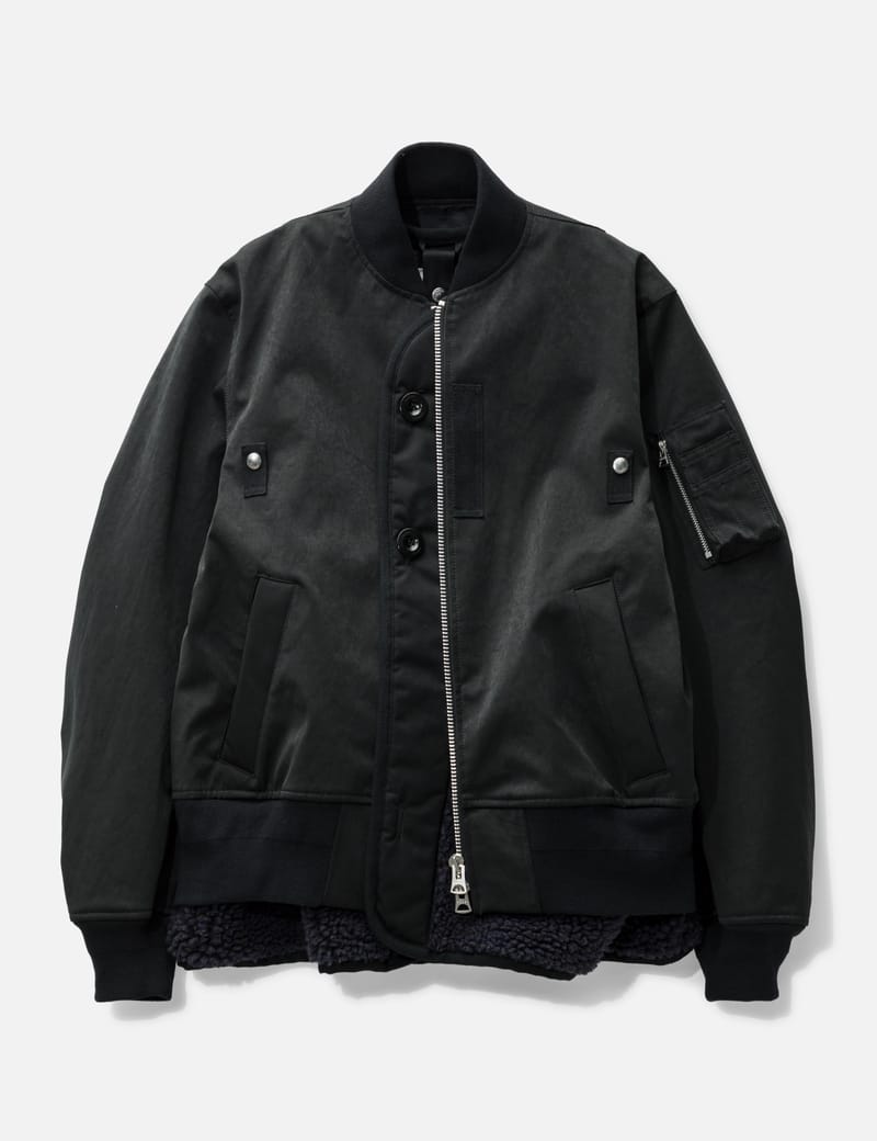 Sacai - Faux Suede Mix Blouson | HBX - Globally Curated Fashion