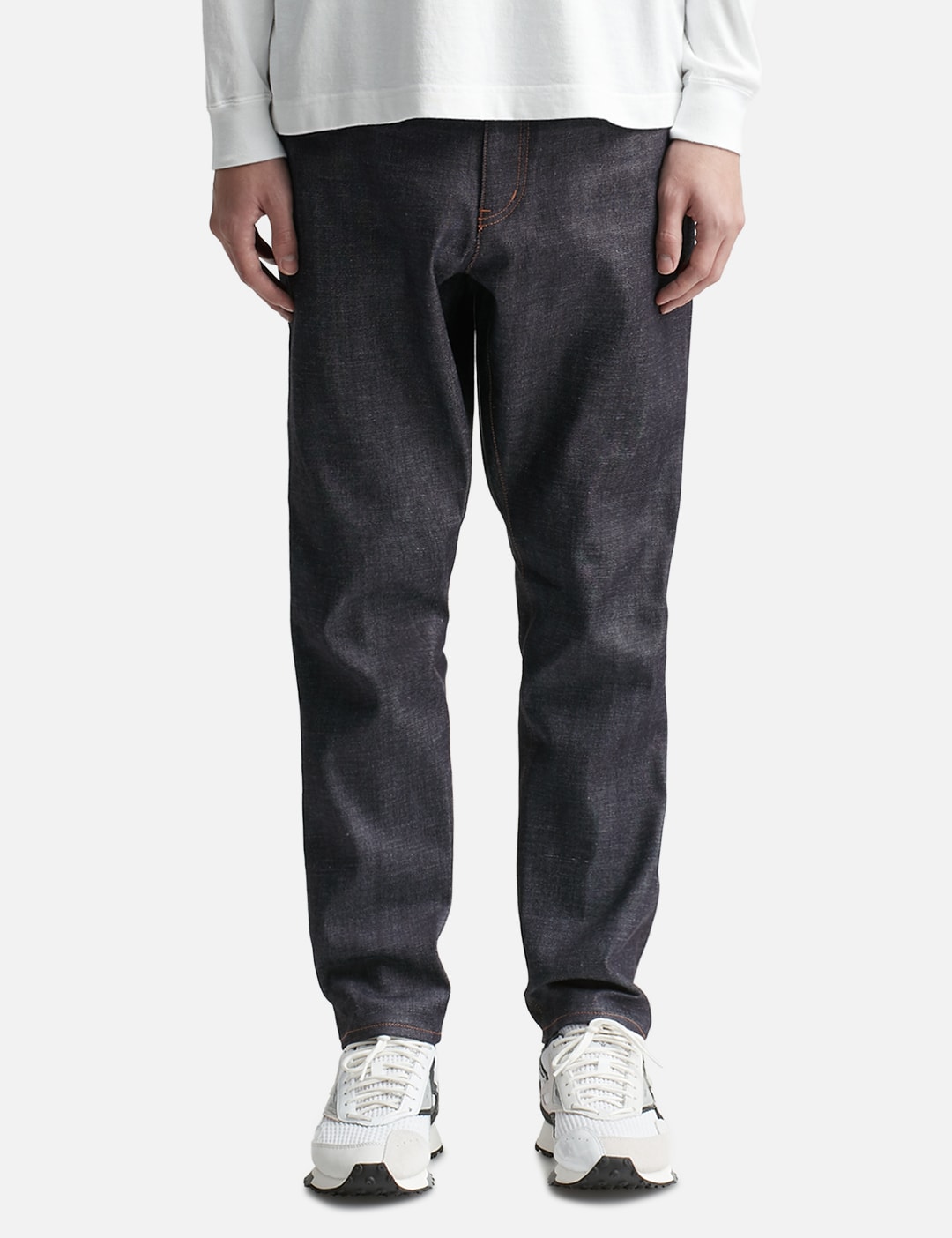 uniform experiment RIGID DENIM TAPERED PANTS HBX Globally Curated
