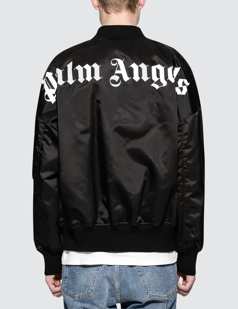 Palm Angels - Logo Over Bomber Jacket | HBX - Globally