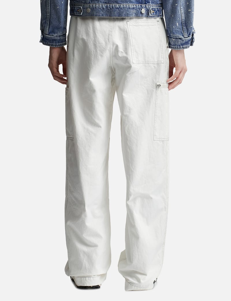 Maison Margiela 4 Ivory Elastic Waist Women's Casual Pants
