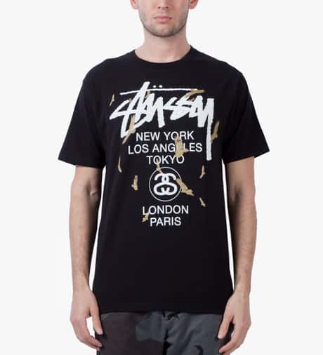 Stüssy - Black World Tour Birds T-Shirt | HBX - Globally