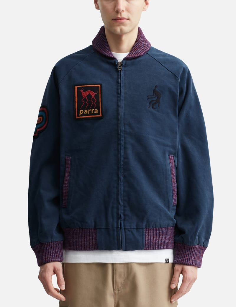 By Parra - Skull Stalker Varsity Jacket | HBX - Globally By Parra - Skull Stalker Varsity Jacket | HBX - Globally