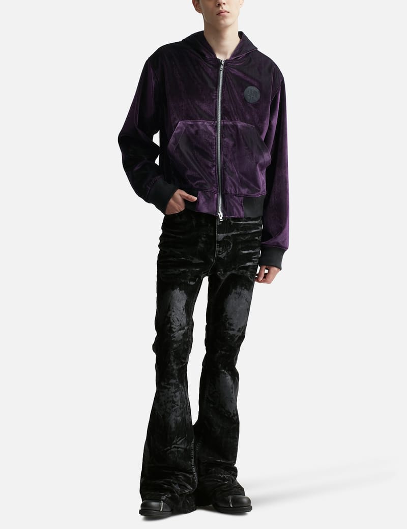 【Undermycar】Mu114 WASHED FLARE JEANS BLK Undermycar - Mud Destroyed Wide Flare Jeans | HBX - Globally