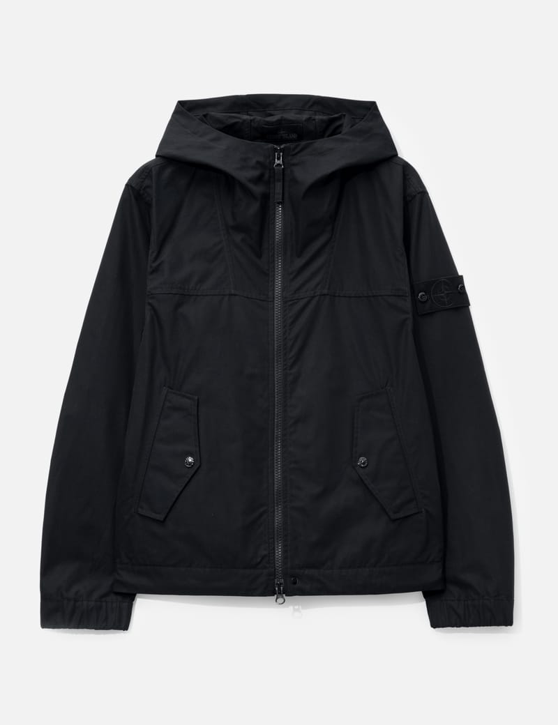 STONE  GHOST ブルゾン ジャケット Sサイズ ブラック Stone Island All-Weather Cotton CANVAS_S.I. Ghost Hooded Jacket