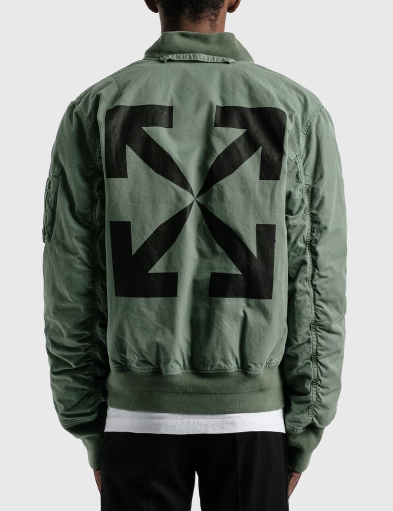 ジャケット/アウターoff-white brushed arrows bomber jacket ...