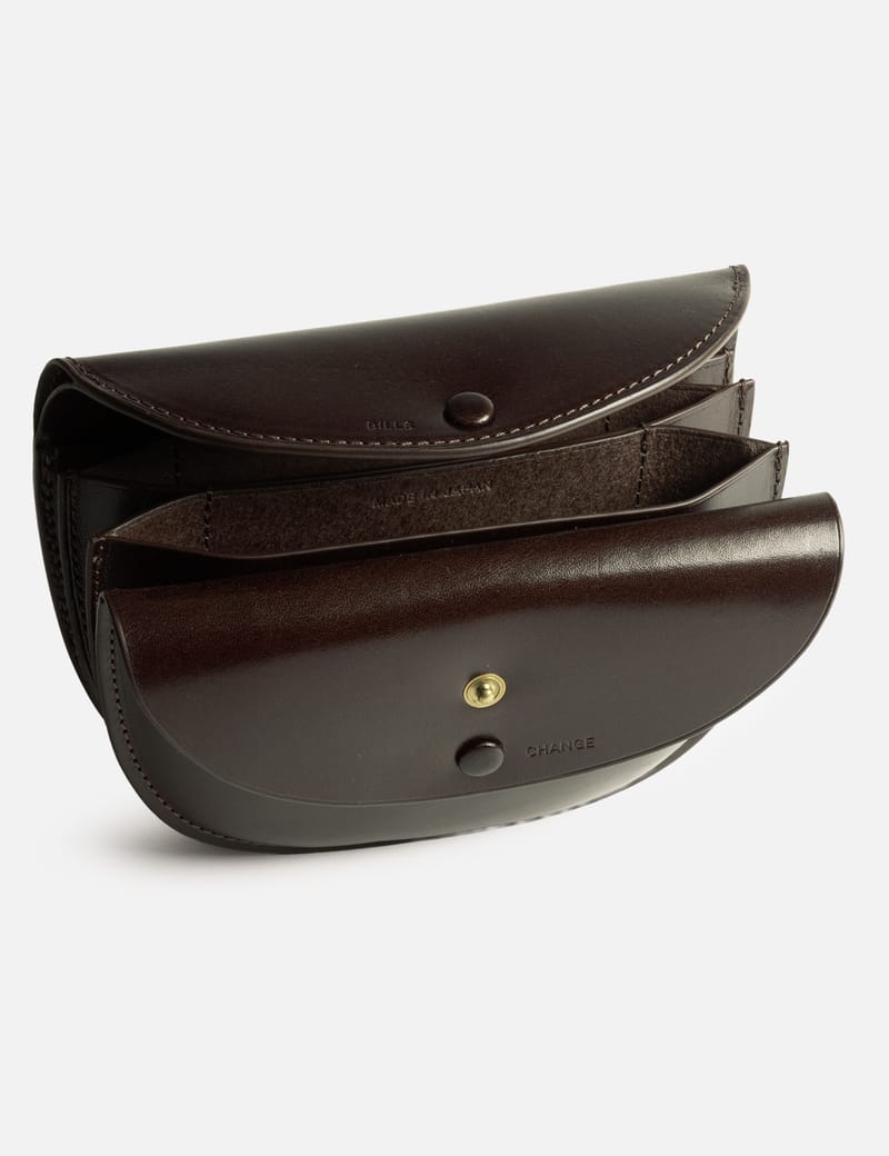 Kaptain Sunshine Round Wallet Mid Pouch - Compact Italian leather