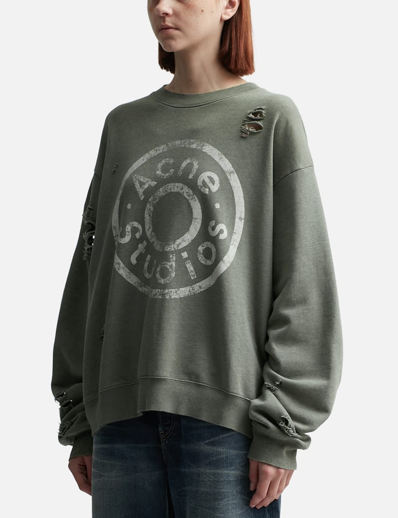 Acne Studios - Logo Print Distressed Sweater | HBX