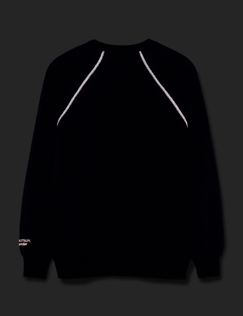 【MAISON KITSUNE】×AND WANDER コットン スウェットシャツ Cotton sweat shirt-コットンスウェットシャツ-and wander