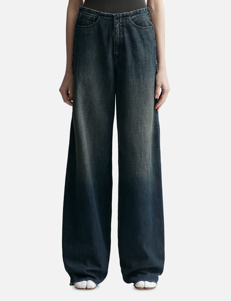 MM6 Maison Margiela - Blue Denim 5-Pocket Pants | HBX