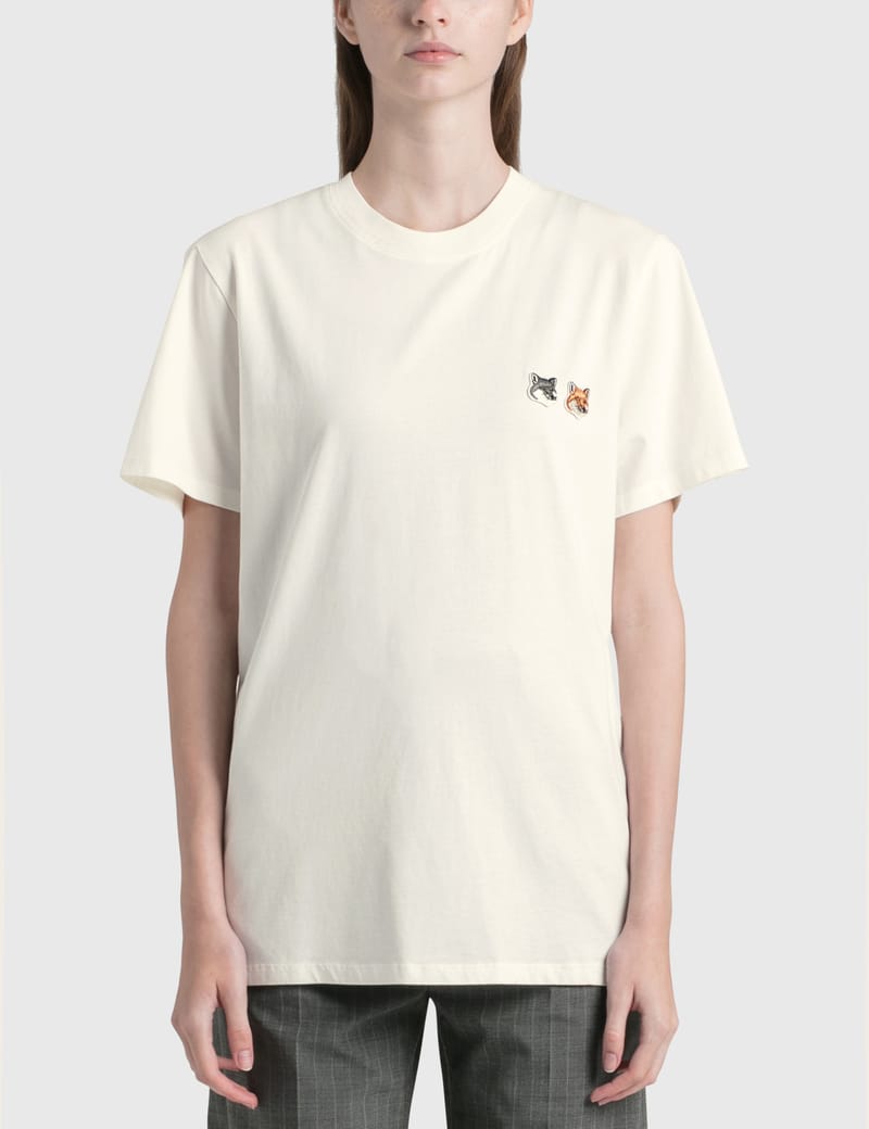 Maison Kitsuné - Double Fox Head Patch Classic T-shirt | HBX ...