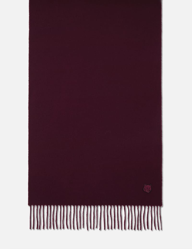 Maison Kitsuné - Bold Fox Head Double Face Scarf | HBX