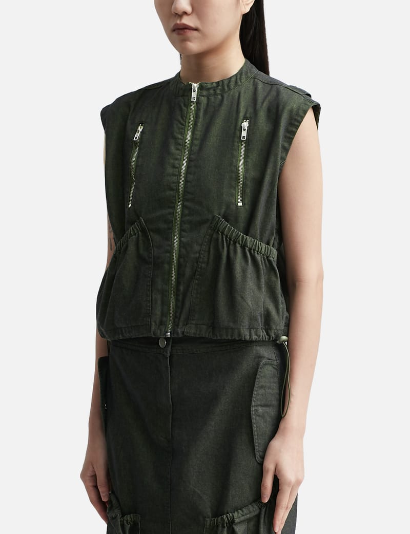 FAUX SHEARING CROPPED VEST | HYKE