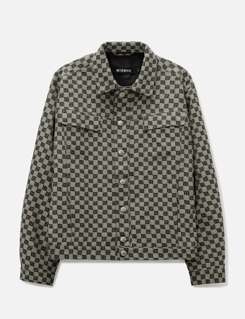 Misbhv - JACQUARD CANVAS MONOGRAM TRUCKER JACKET | HBX - Globally