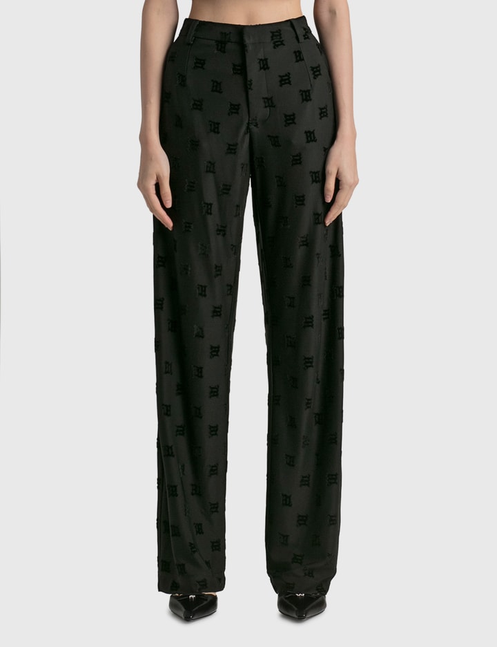 Misbhv - VELOUR MONOGRAM TROUSERS BLACK | HBX - Globally Curated ...