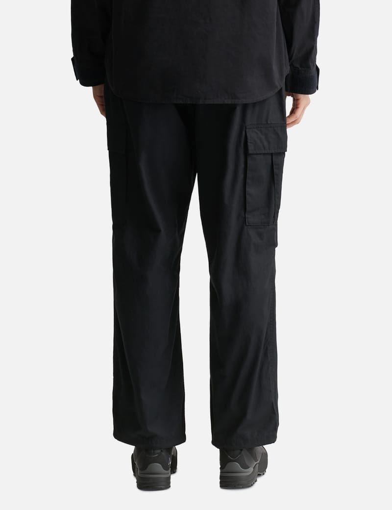NEIGHBORHOOD BDU Pants - Relaxed black cotton cargo pants with