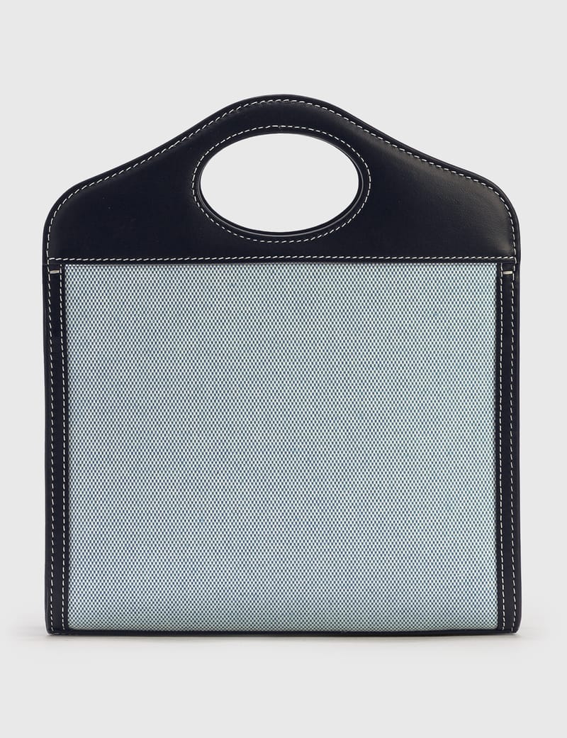 Burberry - Mini Two-tone Canvas and Leather Pocket Bag | HBX